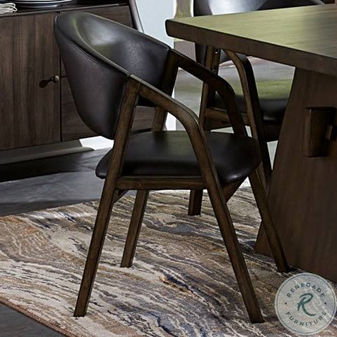 Dark Brown Arm Chair Set of 2 J618233