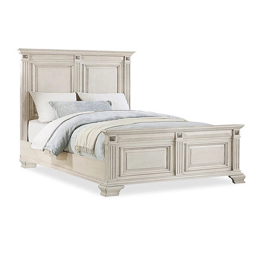 Queen Wood Bedroom Set with Dresser Mirror Nightstand Chest A6476