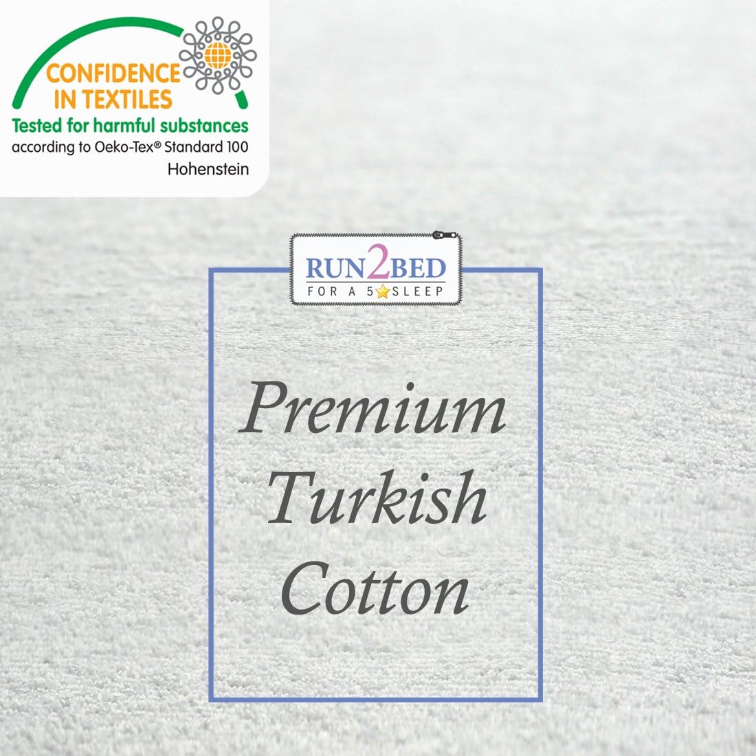 Split California King Waterproof Turkish Cotton Mattress Protector L850212