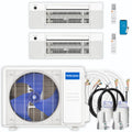 24,000 BTU 2 Zone Ceiling Cassette Ductless Air Conditioner and Heat Pump D615