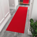 Non-Slip Rubberback 2x10 Indoor/Outdoor Runner Rug, 2' x 10', Red L2635