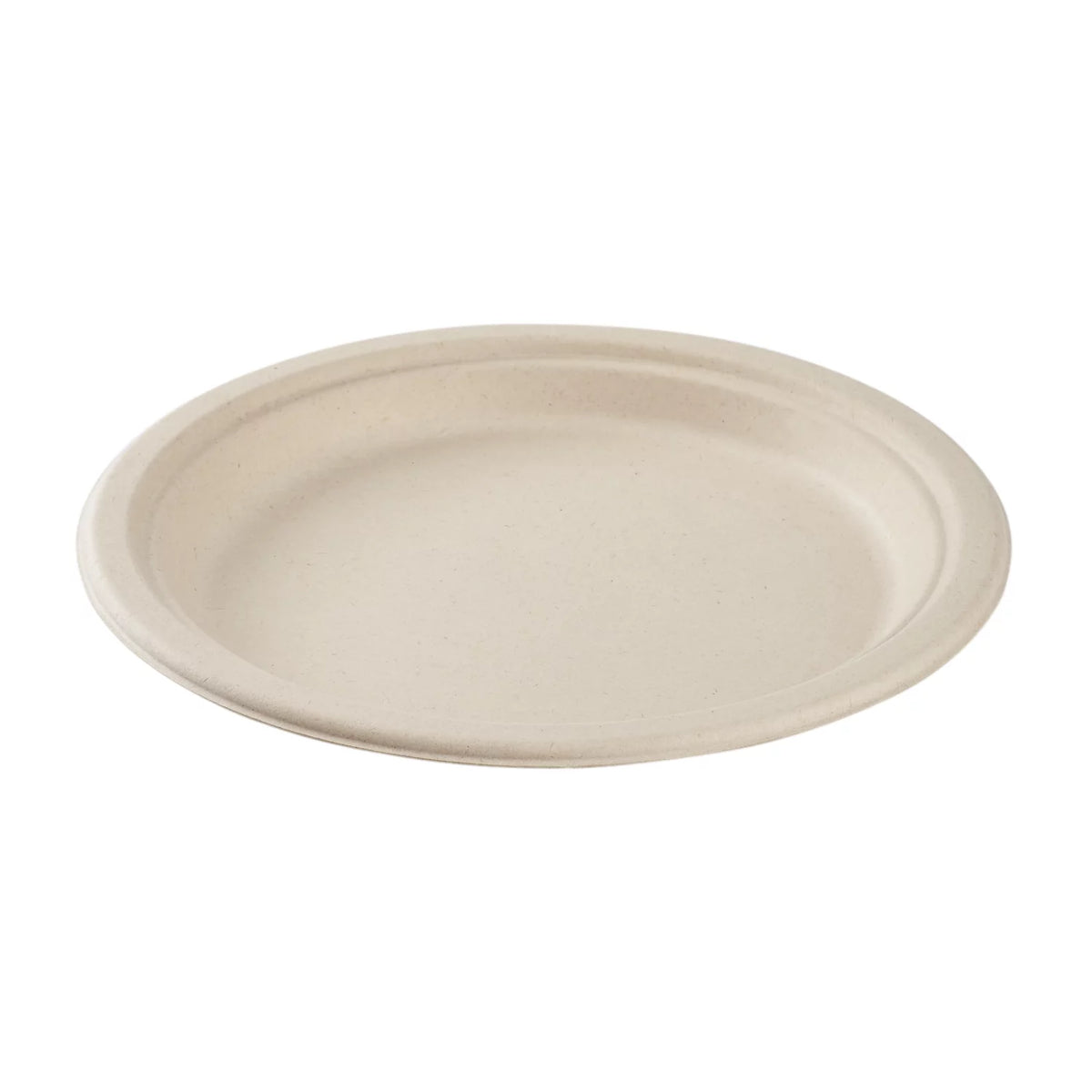 9'' PFAS Free Compostable Bagasse Round Plates, 500 ct U604100