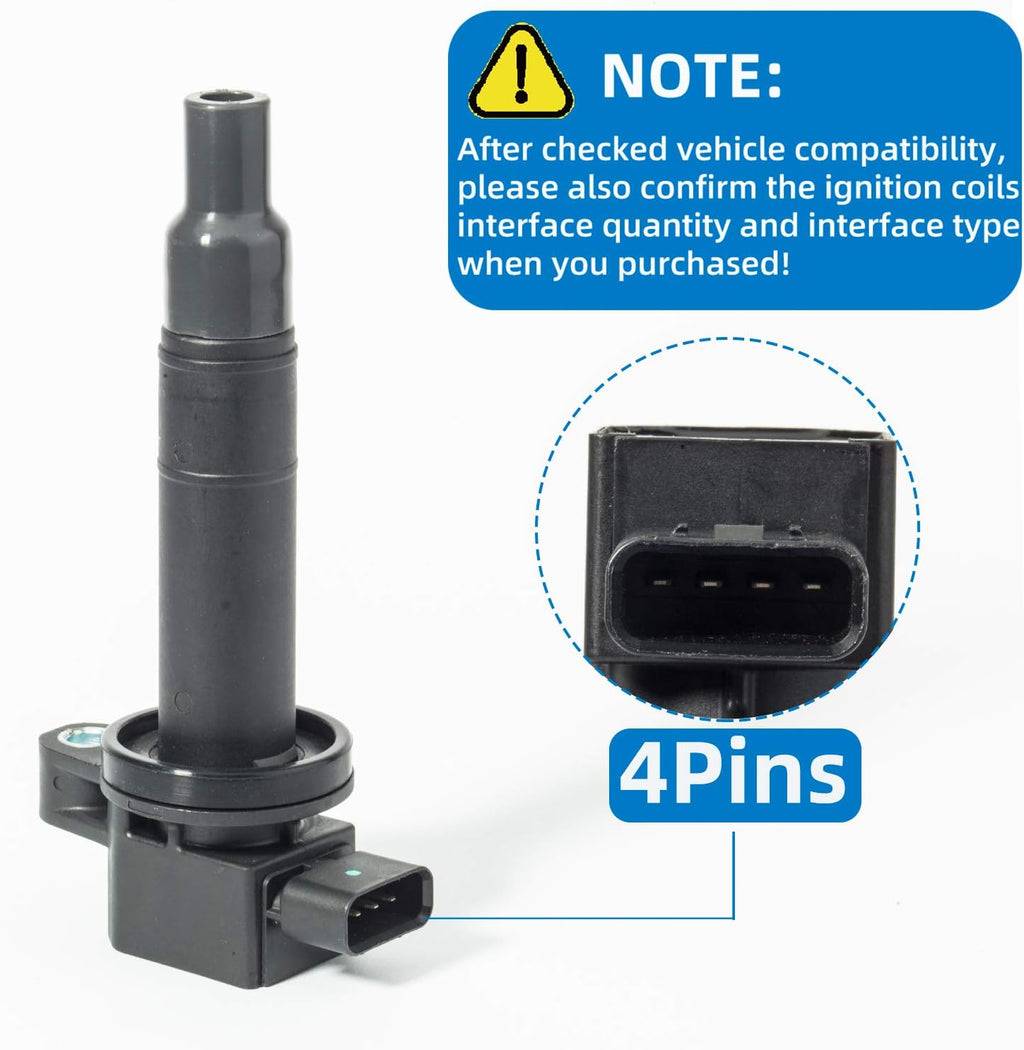 Ignition Coil Pack for Scion XA XB Yaris Echo Prius Camry, Pack of 2 Y1440