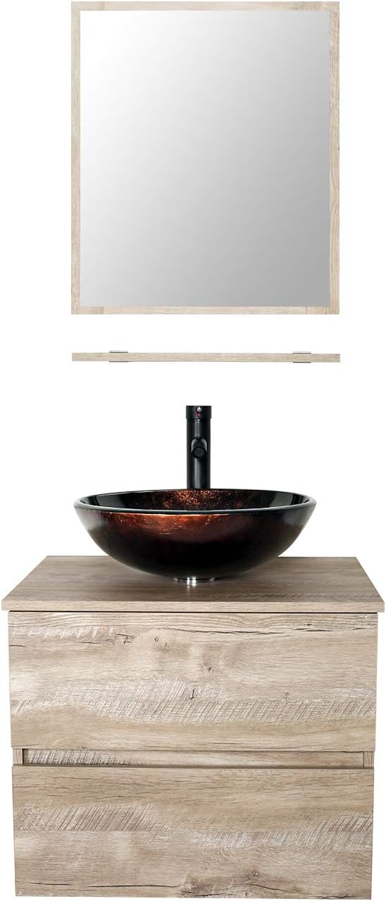 24 Wall Mounted Bathroom Vanity, 2 Drawers P63301