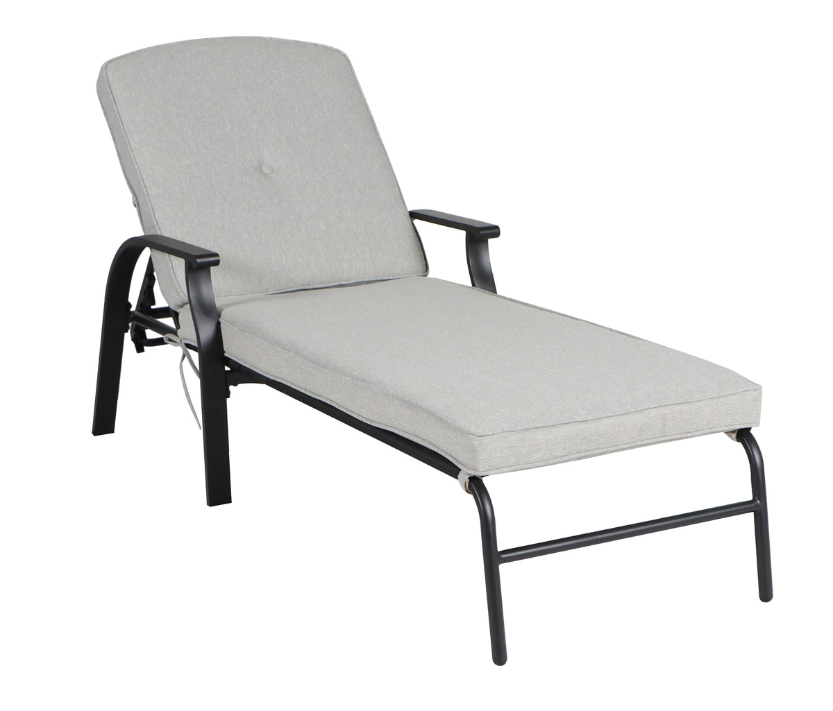 Red Cushion Steel Outdoor Chaise Lounge P584