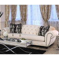 Beige Fabric Upholstered Sofa E5012