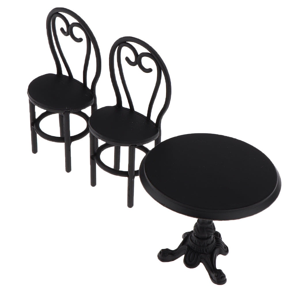 Miniature Round Table Chair Stool Dollhouse Furniture P658207