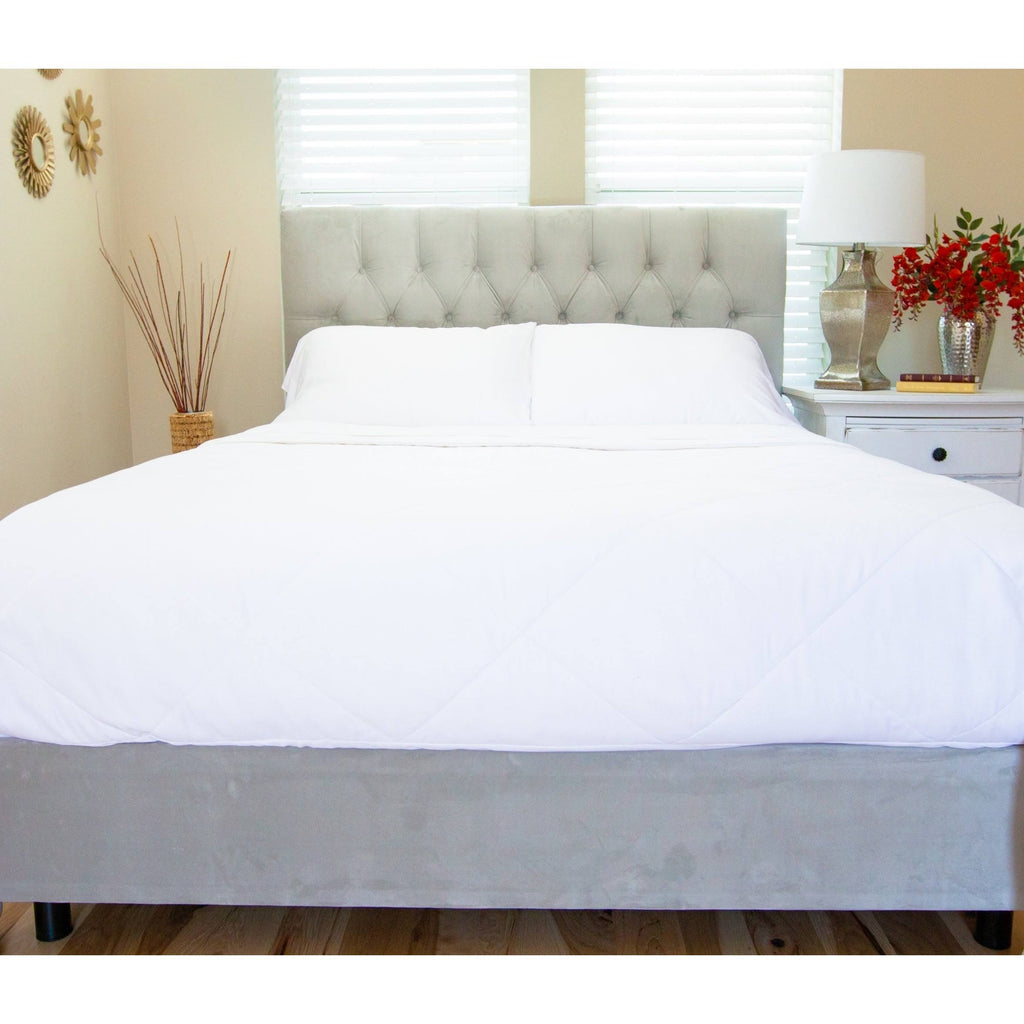 White Twin Silk Comforter O3164
