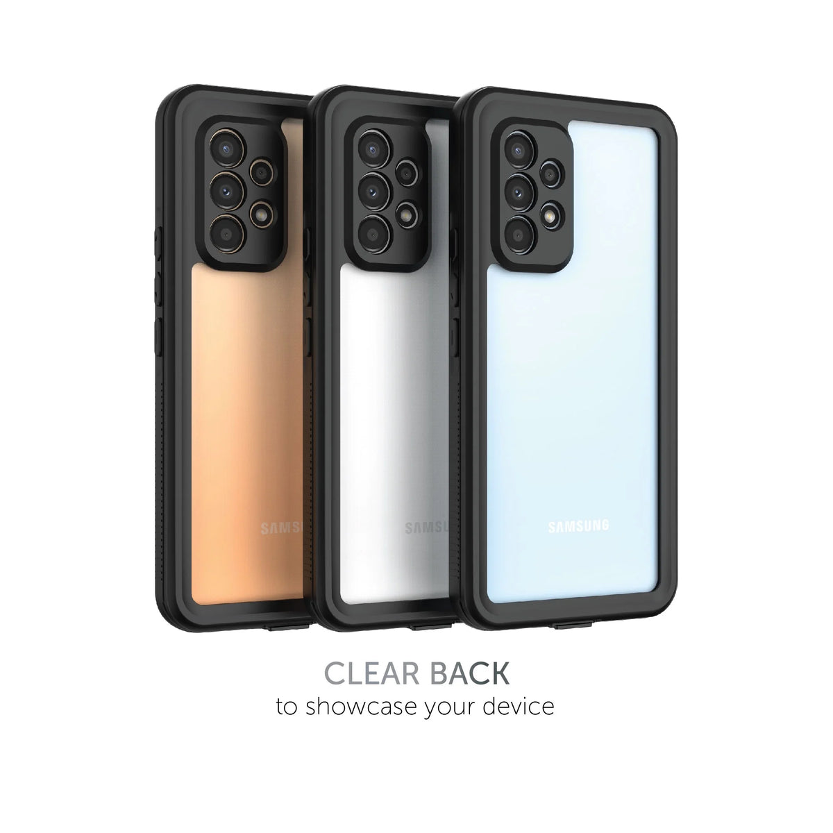 Black/Clear Waterproof Phone Case for Samsung Galaxy A53 5G J5866
