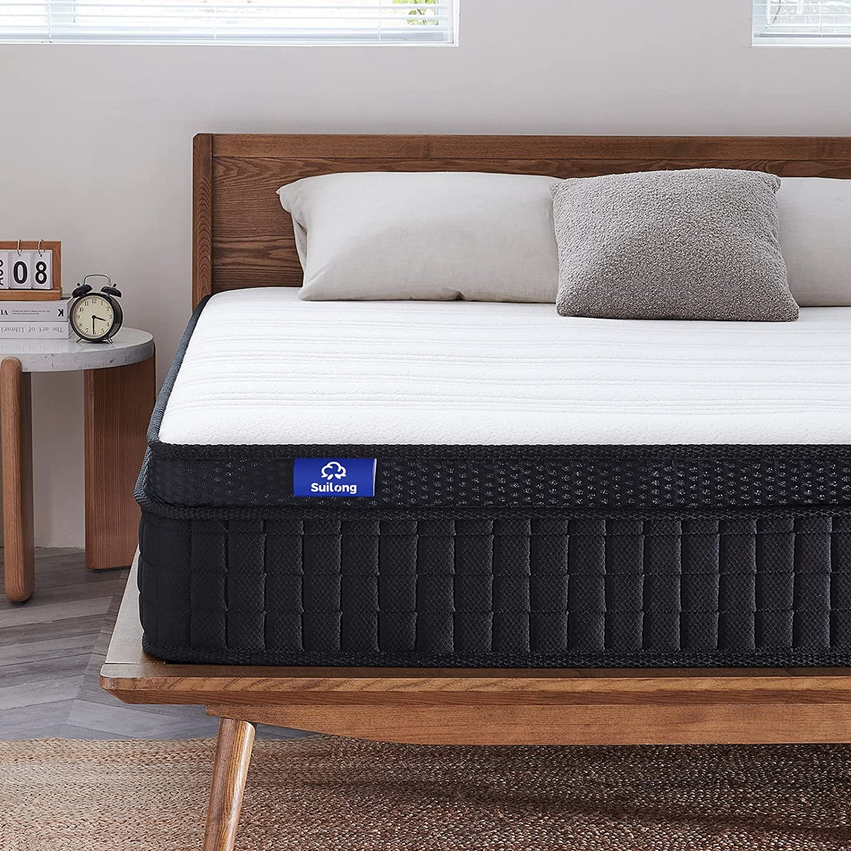 12 Inch King Spring and Memory Foam Hybrid Mattress A115589