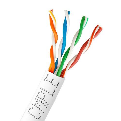 Bulk Cat5e In-Wall Cable Bare Copper 24AWG 350MHz White N14095