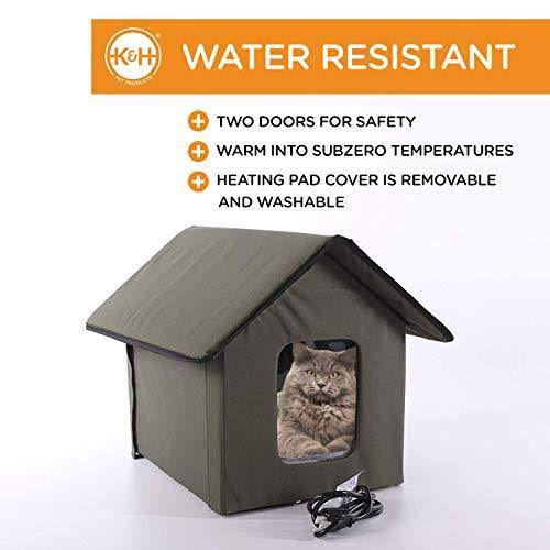 Outdoor Heated Kitty House Cat Shelter E647794
