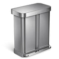 58 Liter Stainless Steel Dual Compartment Step Trash Can A7305