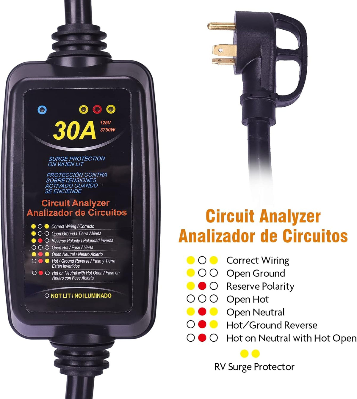 30Amp RV Surge Protector 2100 Joules A2141