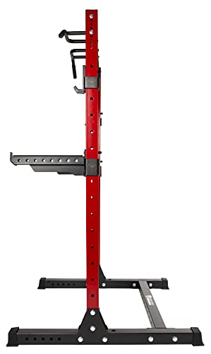 1,000 Pound Capacity Power Rack Squat Stand with J-Hooks and Safety Spotter Arms Q616966