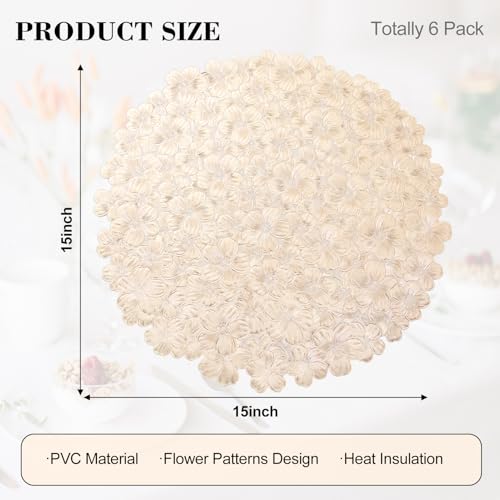 Gold Vinyl Placemats Set of 6 A832566