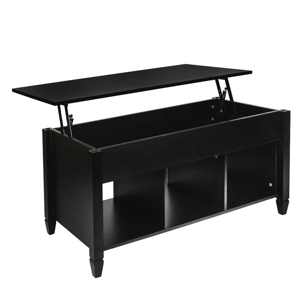 Lift Top Coffee Table with Hidden Compartment Black S60477