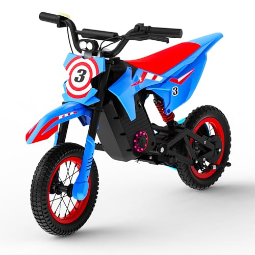Kids Electric Dirt Bike 25KM/h Adjustable Speed Black B68999