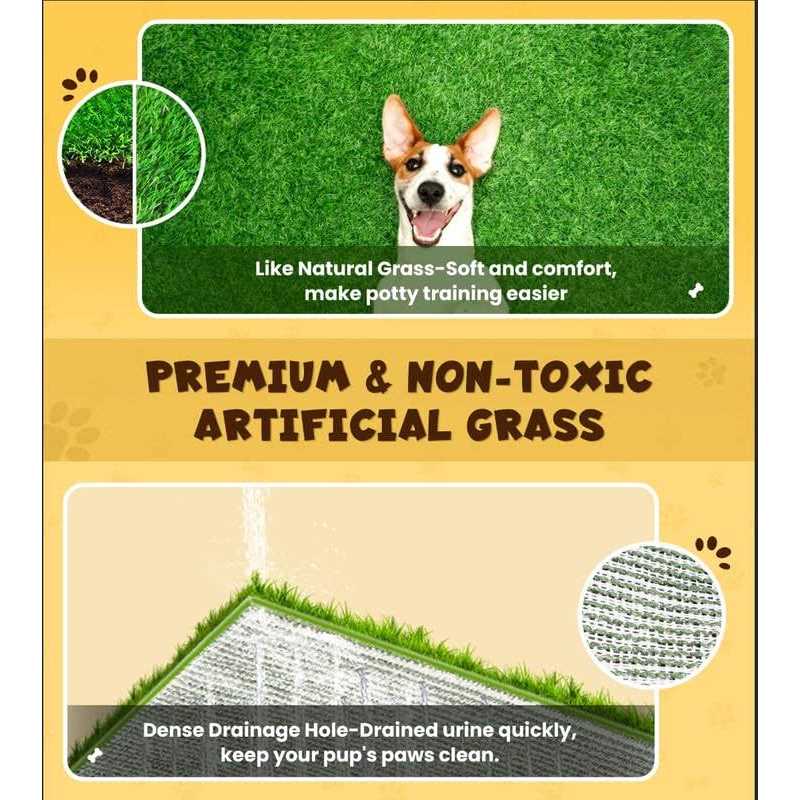 Super Absorbent Dog Grass Pad with Tray 4-Layer D111172