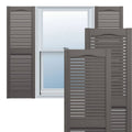 12x22W x 60x22H Vinyl Open Louver Shutters R9728