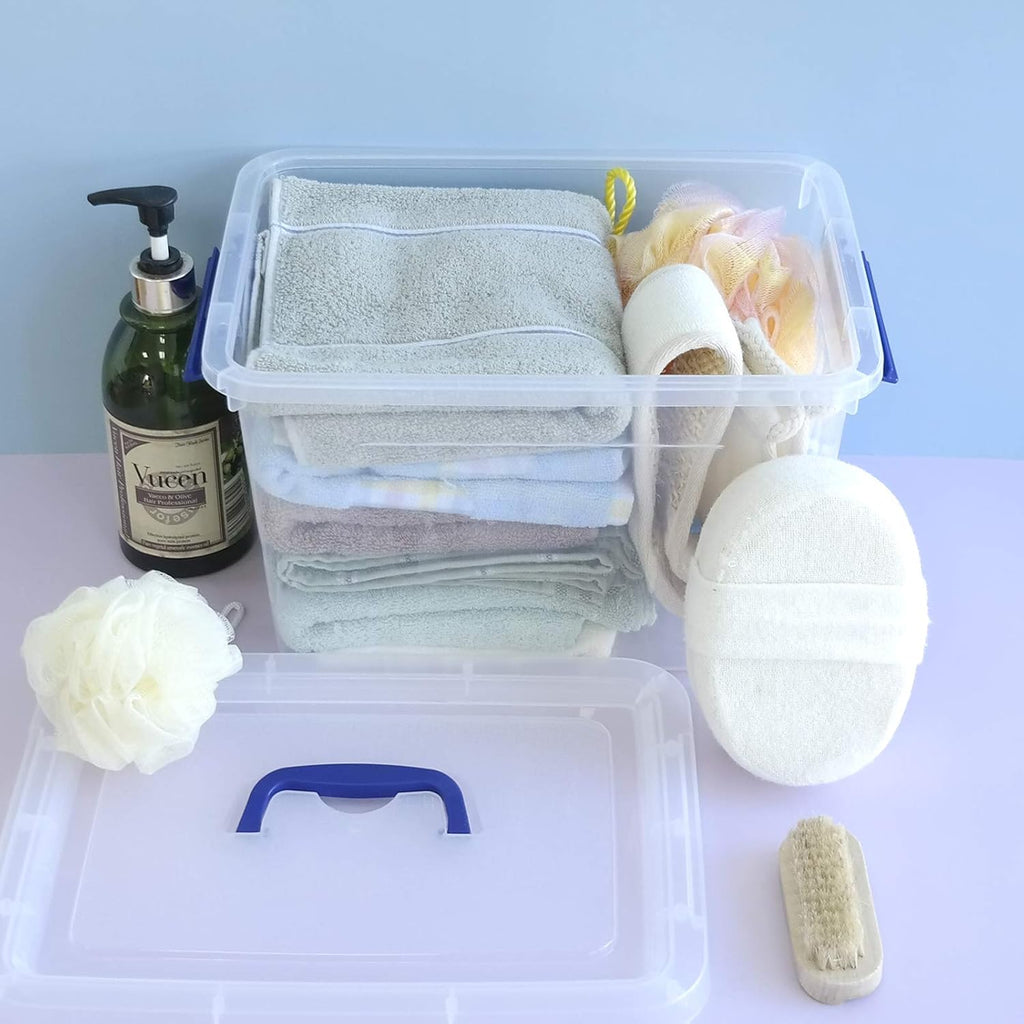 10 L Clear Plastic Storage Box with Handle, 6-Pack A917740