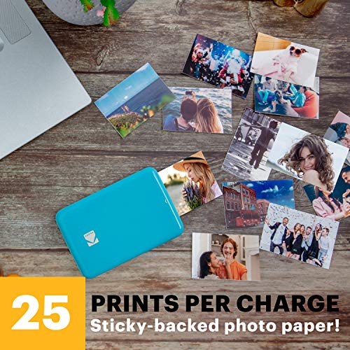 Portable Mini Color Wireless Photo Printer - Zink 2x3” Sticky-Back Photos - White C305