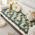 Green 28"x59" Cotton Quilted Sofa Cover U34780