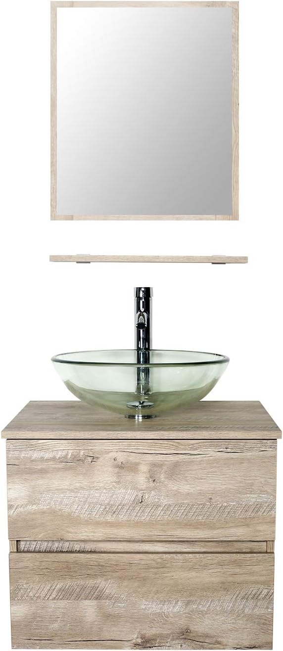 24 Wall Mounted Bathroom Vanity, 2 Drawers P63301