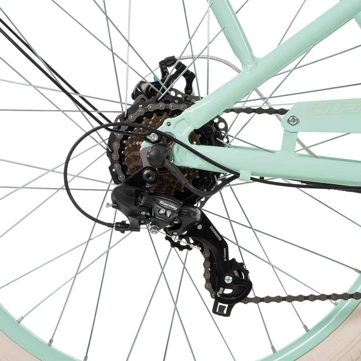 Mint Green 26-in 7-Spd Electric Cruiser Bike M2938
