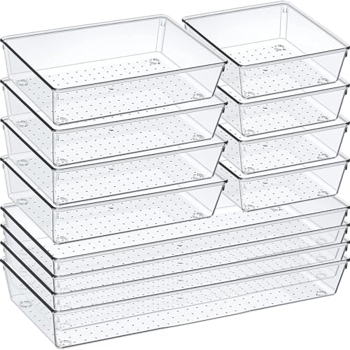 6 Pcs Clear Acrylic Drawer Organizer Set N4876