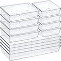6 Pcs Clear Acrylic Drawer Organizer Set N4876