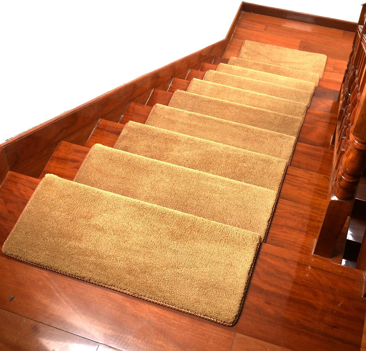 Grey Cotton Fiber Self-Adhesive Carpet Stair Treads Pack of 2 N634
