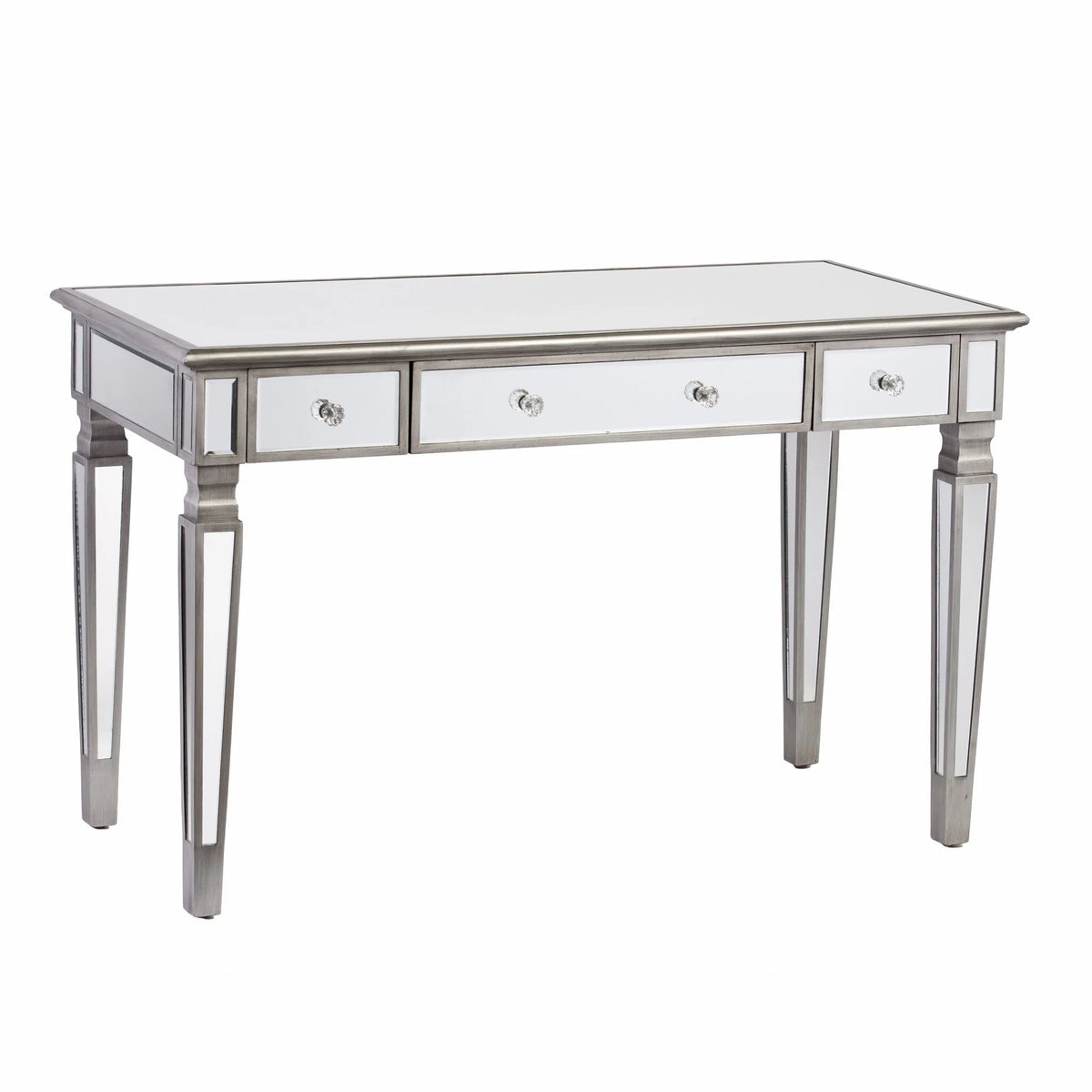 Silver Matte Mirrored Writing Desk A416857
