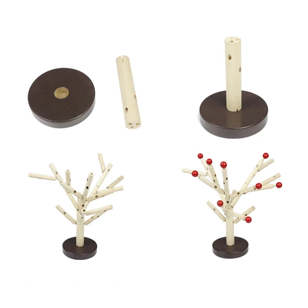 Creative Wooden Tree Building Blocks Toy (Yellow) S746775