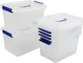 10 L Clear Plastic Storage Box with Handle, 6-Pack A917740