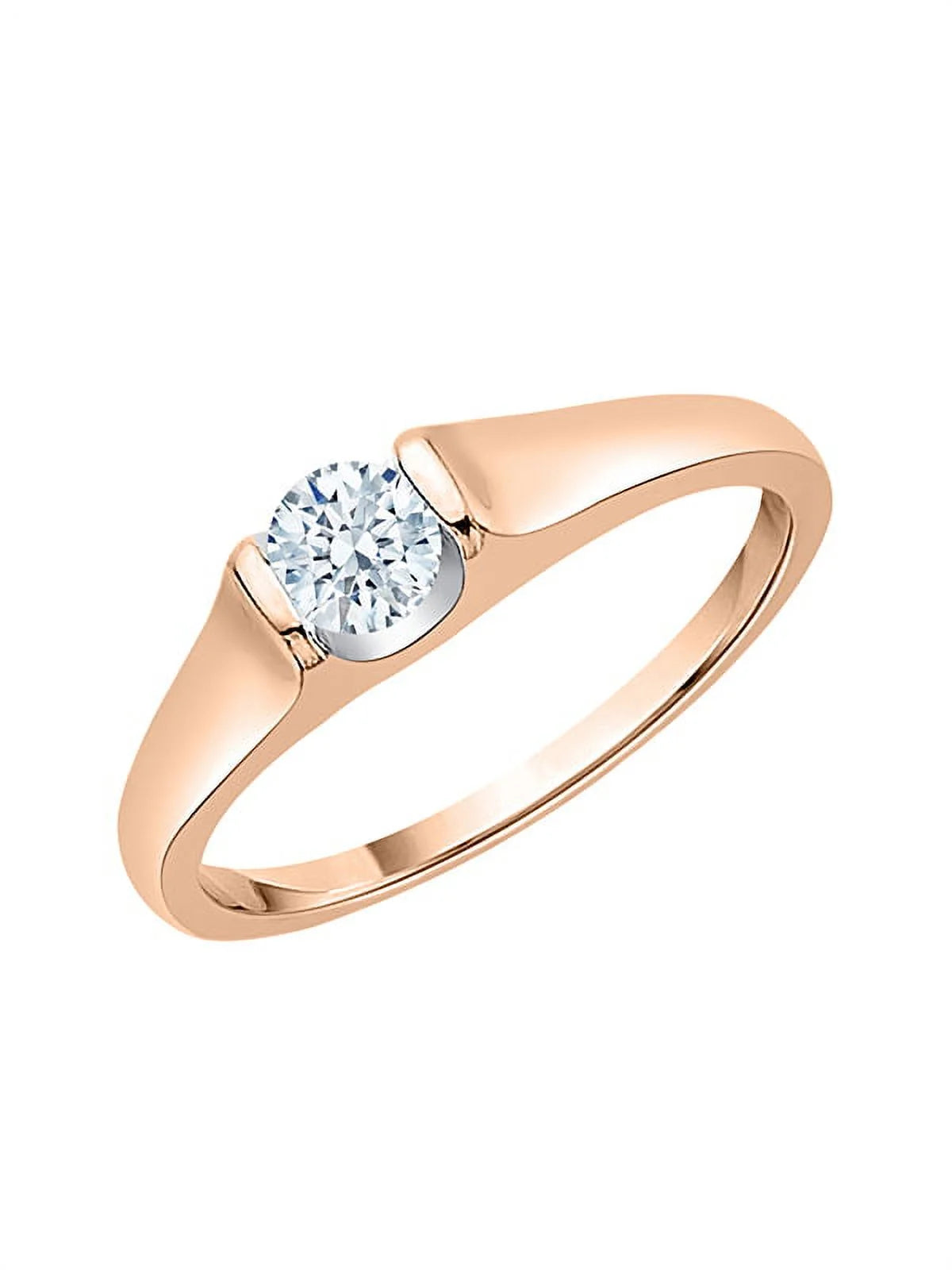 10K Gold Diamond Solitaire Engagement Ring Y4010