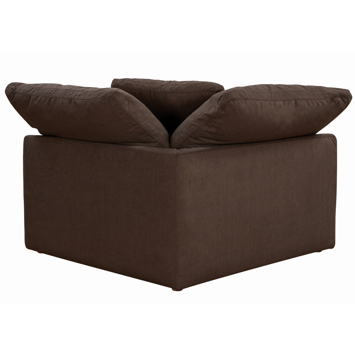 Brown Puff Fabric Slipcover for 2-Piece Loveseat N9115