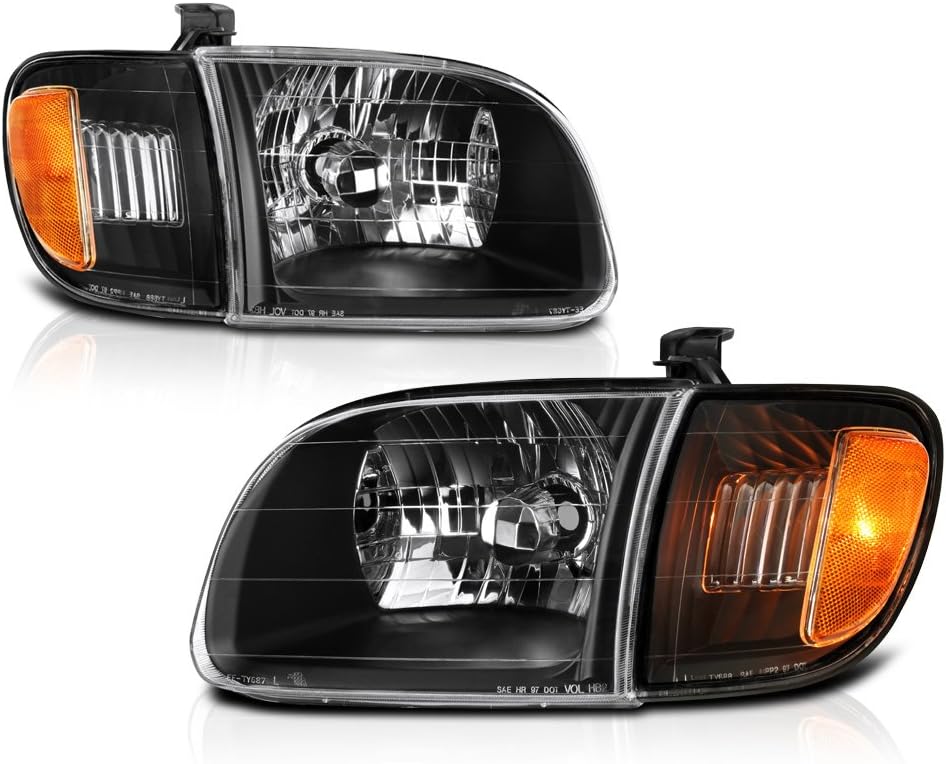 Black Smoke OE-Style Headlight & Corner Side Marker Lamp Assembly V65424