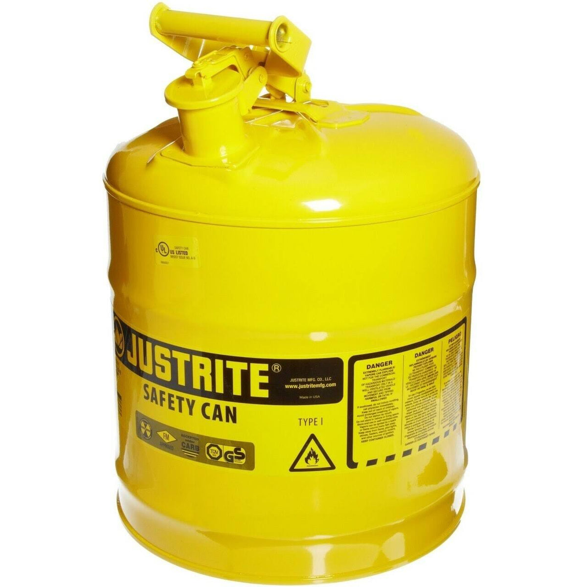 5 Gallon Yellow Type 1 Safety Can V7899
