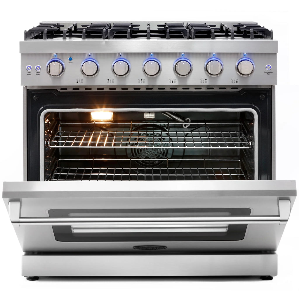 3 Piece Kitchen Appliance Package with Gas Range Range Hood and Wine Refrigerator Q58959