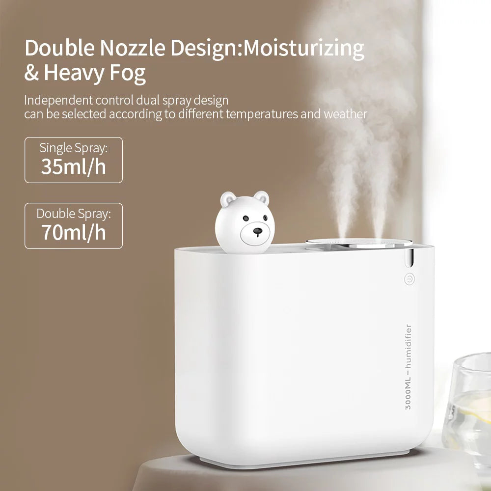 Orange Ultrasonic Humidifier 3L Water Tank T910