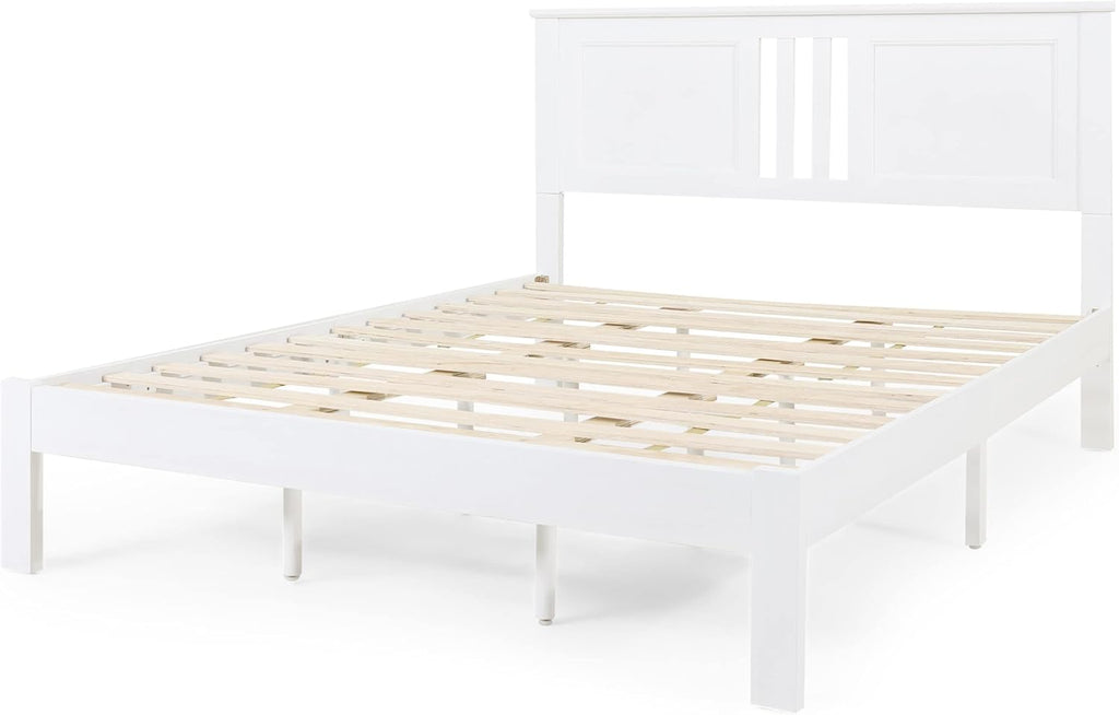Gray Acacia Wood Queen Bed Platform P527098
