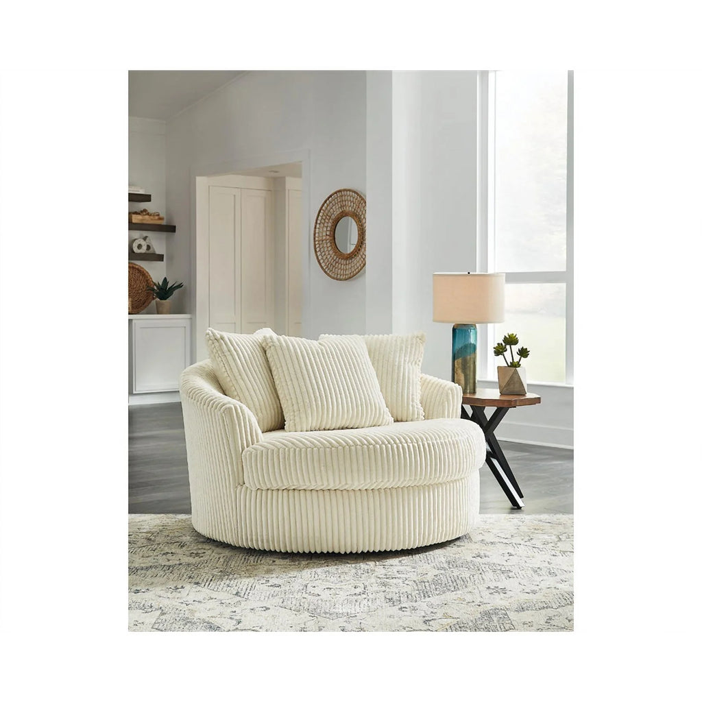 Oversized Swivel Fabric Accent Chair J25713