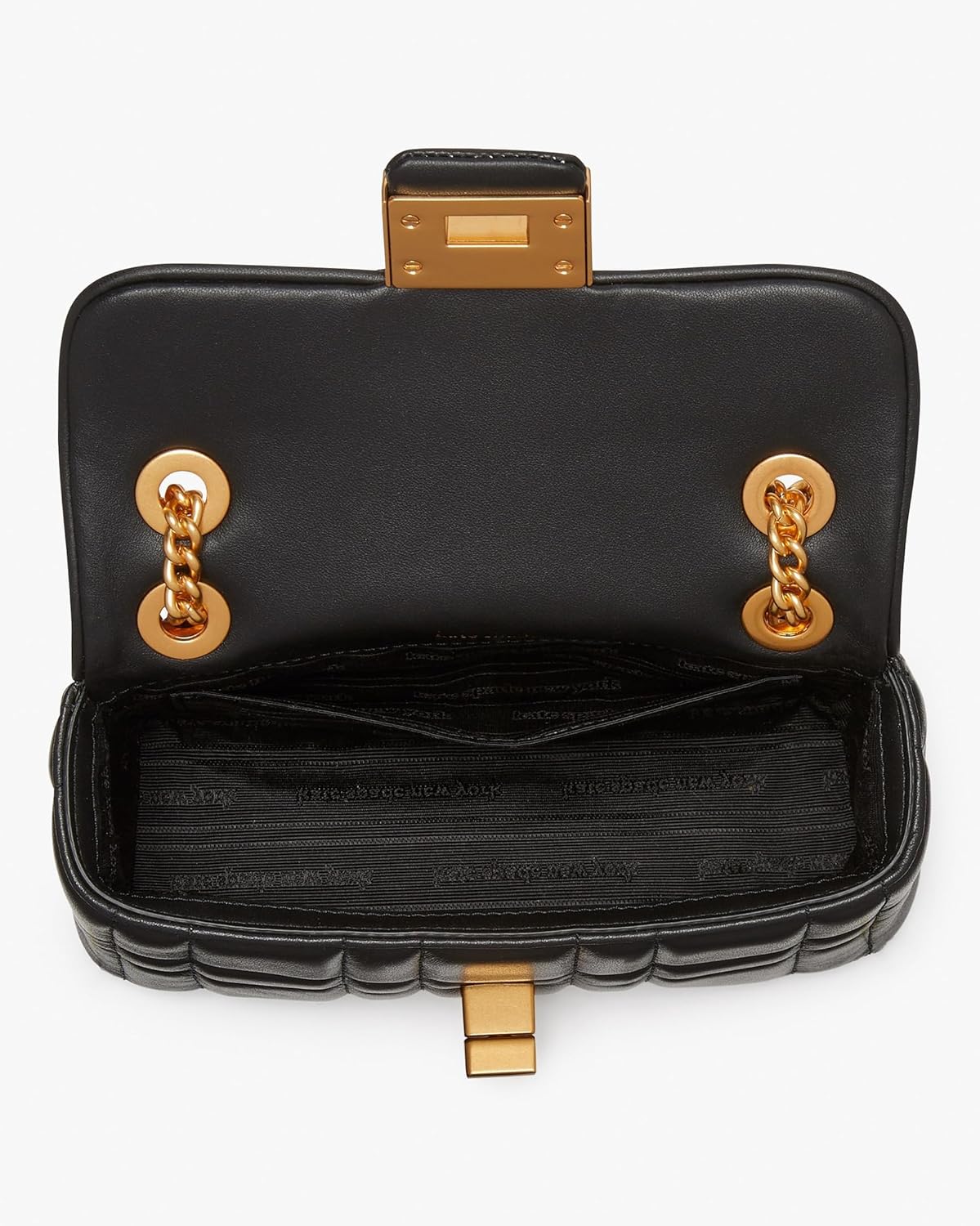 Black Quilted Leather Small Shoulder Crossbody X90315