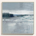 Blue Abstract Framed Canvas 30x22 I14196