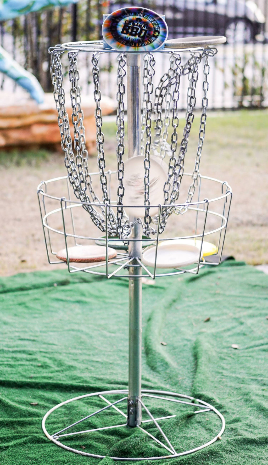 Portable Steel Disc Golf Basket V54086