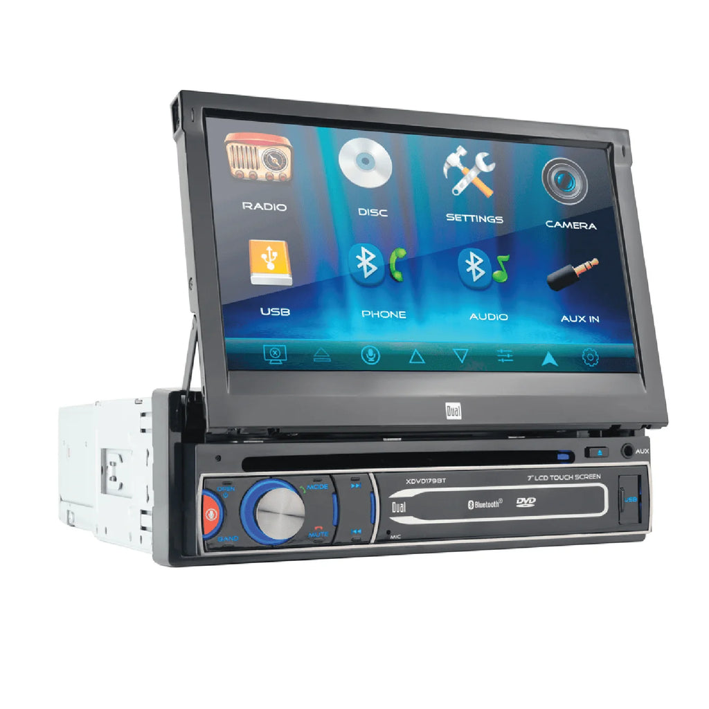 7 inch Single DIN Car Stereo with Motorized Touch Screen D632565