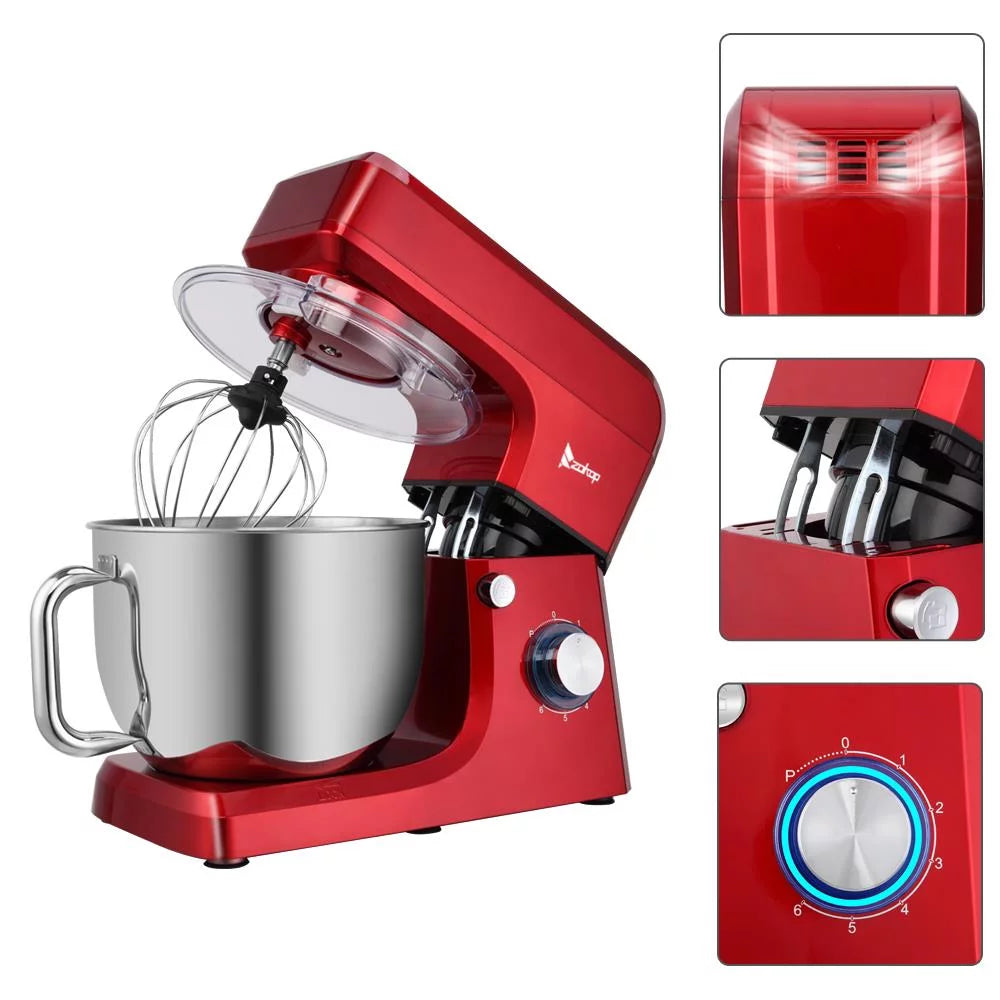 7L 660W Mixing Pot With Handle Red Q52794