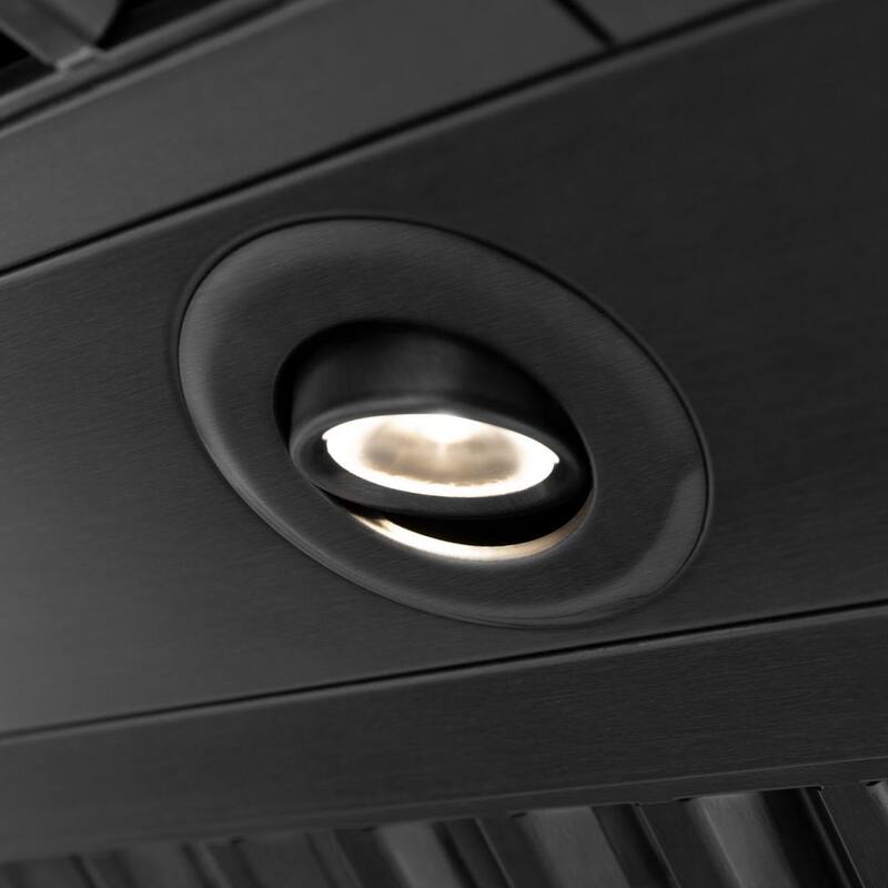 30 in. 400 CFM Convertible Wall Mount Range Hood Black Stainless Steel S7699