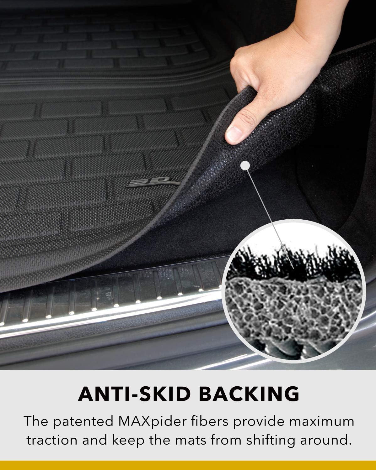 All-Weather Rear Trunk Well Mat for Tesla Model Y 7-Seat 2021 Custom Fit Cargo Liner B189658